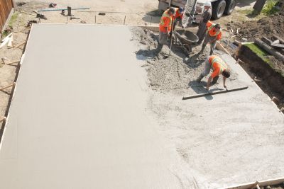 Pouring concrete